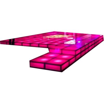 China 2x2ft Acrylic Acrylic Wedding Stage Led Light Stage Easy Assemble Dance Floor For Sale for sale