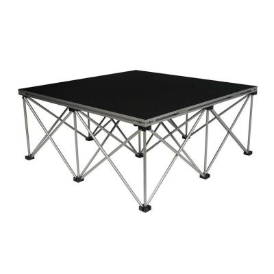 China Portable Events Anycase Plywood Deck Concert Folding Portable Riser Stage For Small Party And Weddings for sale