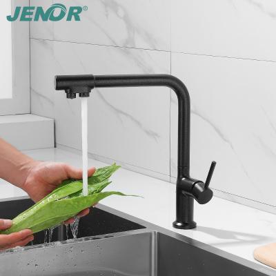 China Modern Black Single Lever Gooseneck Sink Water Kitchen Faucet Drinking Water Faucet for sale