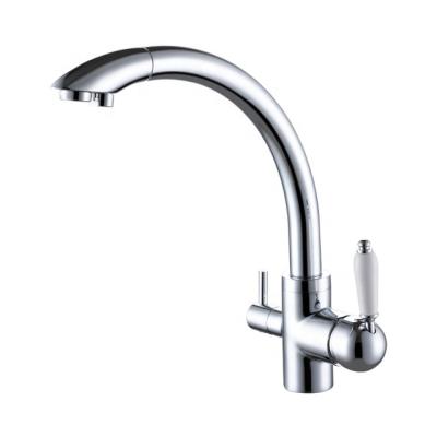 China CJS-617 Beverage 3 Way Water Filter Drinking Water Faucet Thermostatic Direct Mixer Tap Brass Kitchen Faucet for sale