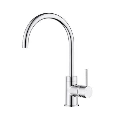 China Modern Thermostatic Faucets Kitchen Faucet Sink Mixer In Single Handle One Hole Brass Gooseneck Faucet Kitchen Faucet for sale