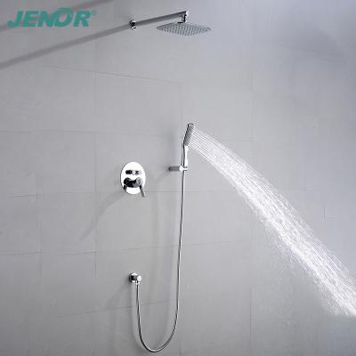 China With European Slide Bar Shower Column With Faucet Mixer Bathroom Shower Set 8 Inch Hot And Cold Rain Bath Shower Sets for sale