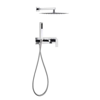 China With Sliding Bar Bathroom 3 Function Faucet Luxury Bathroom Showers Rain Brass Mixers Set Concealed Thermostatic Shower for sale