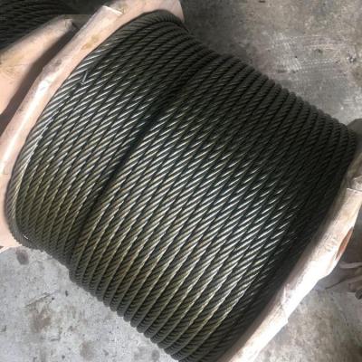 China Construction 6*25Fi+FC ungalvanized steel wire rope for sale