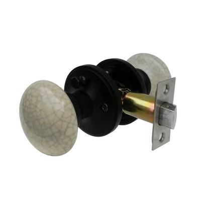 China Vintage Retro New Bathroom Porcelain Door Lock Round Handle Custom Differential Lock for sale