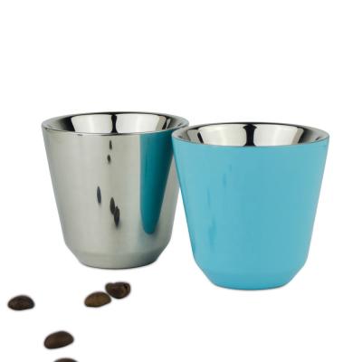 China Higher Quality Stainless Steel 80ml Espresso Cup Sustainable Group New Unique Design for sale