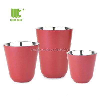 China New Design Sustainable Coffee To Go Stainless Steel Nespresso Pixie Stackable Kids Cup Double Espresso Wall Tea Cup for sale