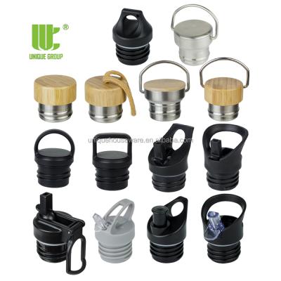 China Non Spill Group Replacement Single Straw Lid Screw Lid For Hydration Water Bottle Flask Standard Mouth Flex Lid for sale