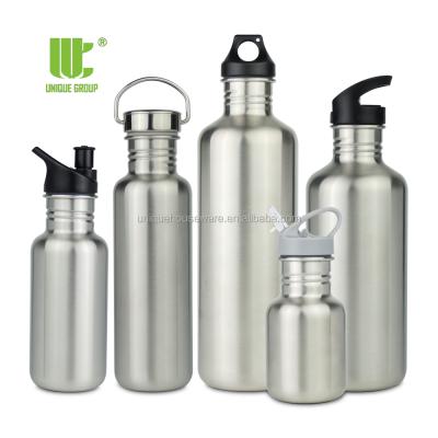 China Sustainable Single Group Customized Single Wall SS Water Bottle Metal Water Bottle SS Sports Bottle for sale