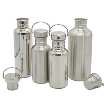 China Zero Viable Single Regular Mouth Group Stainless Steel Plastic Eco Friendly Water Bottle for sale