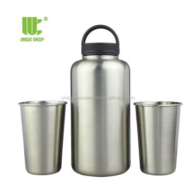 China Sustainable Eco Custom Printed Outdoor Sports Travel Stainless Steel Cold Water Bottle for sale