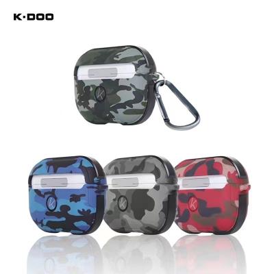 China Shockproof For Airpods 1/2 Pro Cover K-DOO Crashguard Series Fashion Sports Smart Camouflage TPU+Metal Protective Case for sale