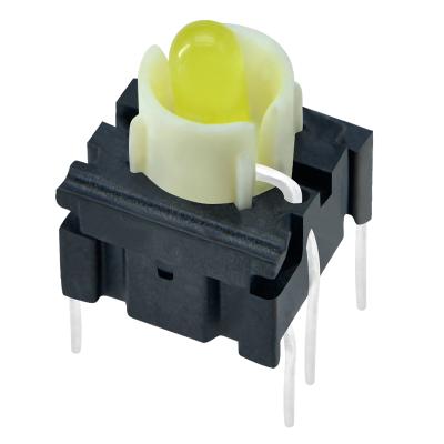 China HONGJU 10*10mm Waterproof IP67 Tact Tiny Illuminated Switch 50mA 24VDC WHML1-10-C for sale