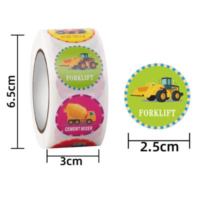 China Waterproof Kids Book Sticker Dump Truck Reward Label Stickers for sale