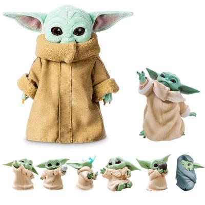 China Cartoon Toy Wholesale Price Baby yoda Collectible PVC Stuffed Plush Toy Action Figures Baby Yoda Baby Mandalorian Figure for sale