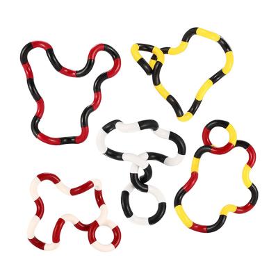 China Anti winding Toy Decompression Fidget Toys Anti Winding Stress Toys Kids Educational Interesting Wiggle Person Toys Twisted Ring Magic Fidget Magic Trick for sale