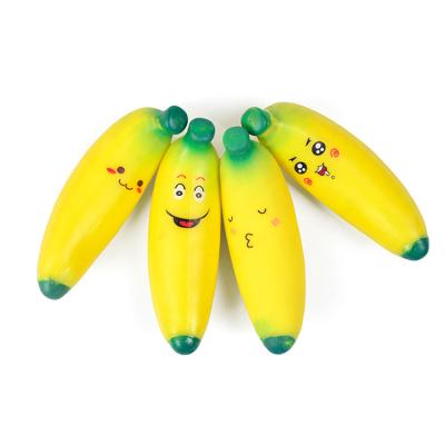 China Hot Selling Funny Squeeze Toy 2022 Cartoon Banana Crush Release Expandable Fruit Squeeze Banana Fidget Toys Soft Flour Ball For Kid for sale