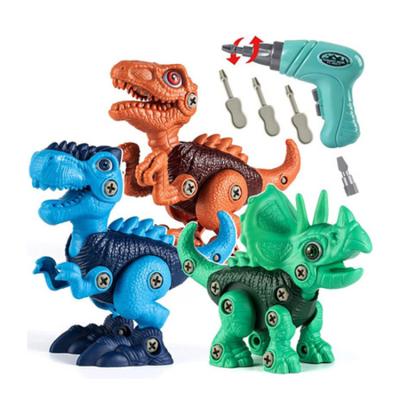 China Top Selling Early Educational Kids DIY Toys Games Children Educational Play Toys Simulation Dinosaur Plastic Assembled Model Toy for sale