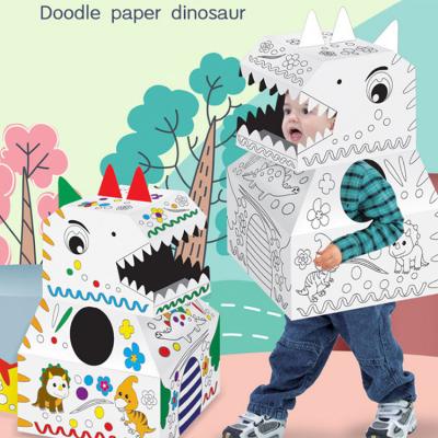 China Entertainment Toys 3D Flat Funny Cardboard Animals Cardboard Animals Handmade Diy Cardboard Animals Wearing Cute Cardboard Costume Toys for sale