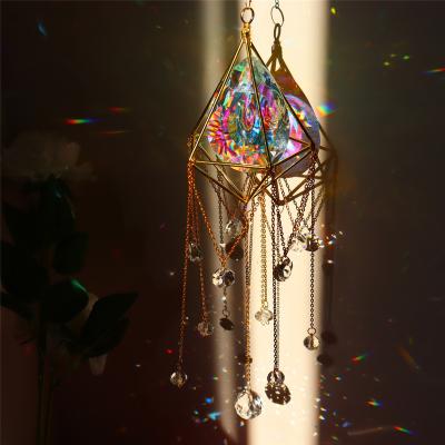 China China Dropshipping Home Decoration Gift Shine Sun Catcher Hanging Colorful Window Crystal Prism for sale