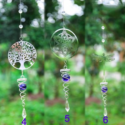 China China Dropshipping Electric Spinner Crystal Ball Garden Window Home Decor Gifts Rotating Wind Chimes for sale