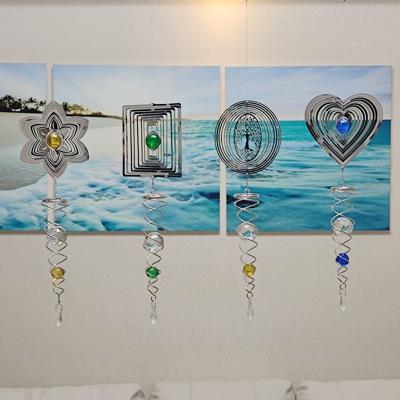 China China Dropshipping Electric Wind Spinner Crystal Ball Garden Window Home Decor Gifts Spinning Wind Chimes for sale