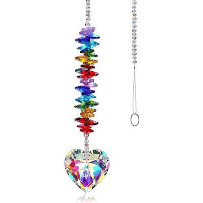 China China Home Decor Chandelier Prism Sun Catcher Heart Crystal Sun Catcher Pendant for sale