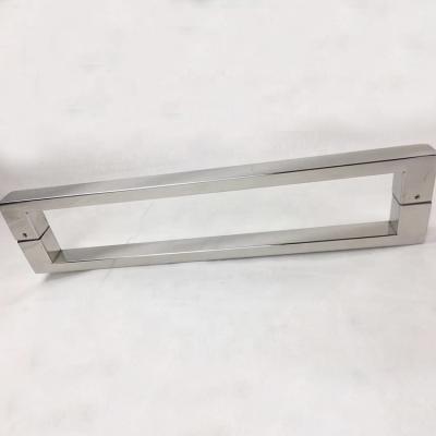 China Square Modern Entry Glass Door Handle Pull Stainless Steel Door Handle For Glass Door for sale