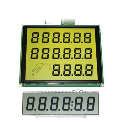 China 7 Digit Segment LCD Display Screen OEM ODM Custom Module For Fuel Dispenser 151.00x120.20 for sale