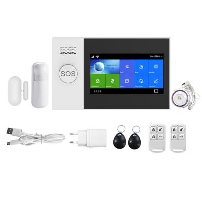 China Original 10 Languages ​​Low Power Consumption Touch Screen WIFI GSM Band Network Alarm Dustproof Wireless Security System for sale