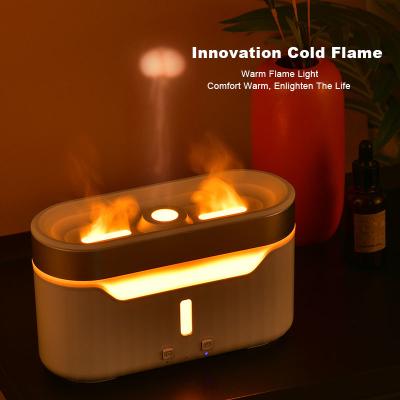 Cina 2023 Nuovo Flame Water Atomization Jellyfish Fog Humidifier Desktop Portable Essential Oil Aroma Diffuser con luce atmosferica in vendita