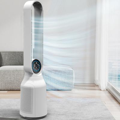 China Multifunktionales Smart 2 in 1 Heimluftfilter Ganzhaus HEPA-Filter Blattloser Luftreiniger Stehventilator Turmventilator zu verkaufen