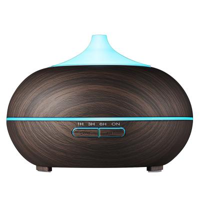 China Venta caliente Colorido LED Light Humidificador de aire de aceite esencial Diffuser de madera de grano de aceites esenciales Humidificador de aire en venta