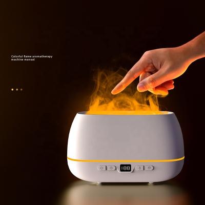 China 2023 New Design Ultrasonic Flame Diffuser 200ml RGB Light Flame Humidifier com Controlador Remoto Aroma Diffuser para Domicílio à venda