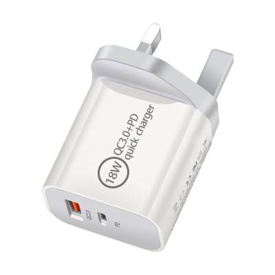 China Smart Watch QC3.0 Dual Port Wall Charger 18W 20W Palladium Charger Travel Fast Charger for iPhone 12 pro max iphone 11 for sale