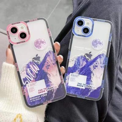 China Sunset Cloud Mountain Shockproof Design Painted Case For Apple iPhone 13 Pro Max Soft TPU Phone Cover For iPhone 12 11 Pro Max Case for sale