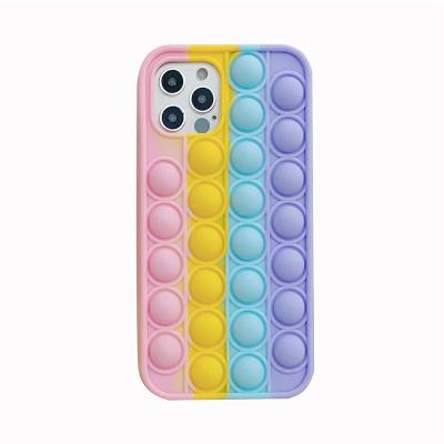 China Dropshipping shockproof 2022 innovative and explosive silicone cover device, fun decompression toy phone case for iPhone for sale