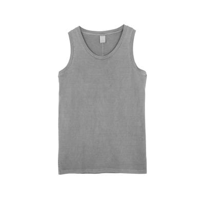 China Fashion Custom Men's Logo OEM Silk/Cotton Tops Tank Gym Fitness Singlet Bodybuilding Smooth Workout For Men for sale