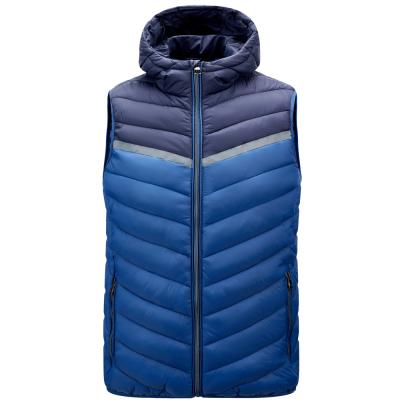 China 2021 Anti-wrinkle vest men's hooded autumn and winter new cotton vest vest plus size men's cotton vest for sale