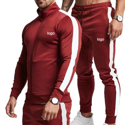 China Breathable Custom Plus Size Sports Pullover Two Piece Set With Zipper Training Wear Sportswear Men Jogging Tracksuit for sale