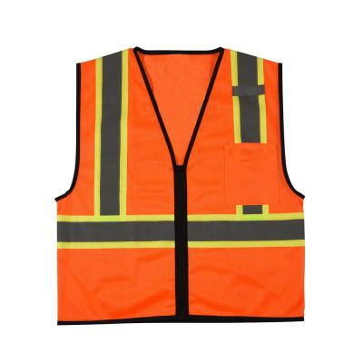 China Custom Logo Printing Airport Safety Vest Traffic Safety Workplace Safety Cotton Reflective Vest for sale