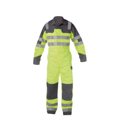 China Protective Wholesale 100% Cotton Workwear Overall Coveralls With Reflective Tape for sale