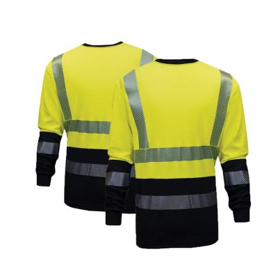 China Reflective Construction / Work Protection Custom 100% Polyester Construction Shirts Long Sleeve for sale