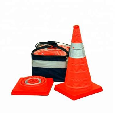 China High Quality Adjustable Roadway ABS 750mm Traffic Turn Signal Cone With Bag for sale