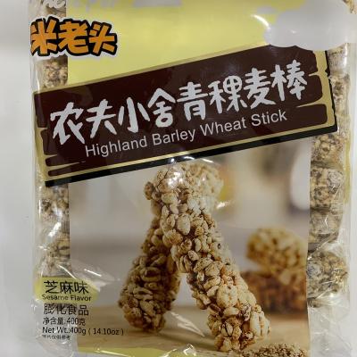 China Uncle Pop Hot Sale Highland Barley Wheat Sticks Sweet Taste Puff Peanut Sesame Wheat Grain Snack for sale