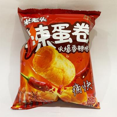 China Uncle Pop Global Hot Sale Delicious Crispy Curry Spicy Flavor Hot Egg Roll Snacks for sale