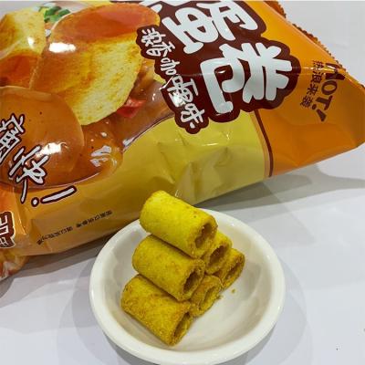 China Uncle Pop New Arrival 75g X 40 bags Spicy Rice Snacks Crispy Biscuit Cookies Hot Egg Roll for sale