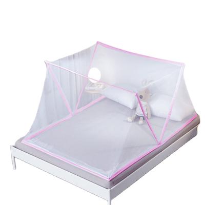 China Purchase TIK TOK New Portable Quick Folding Mosquito Net Bed Canopy Bracket 2020 Wholesale Folded Adult Mosquito Repellent Double Bed Mosquito Net for sale