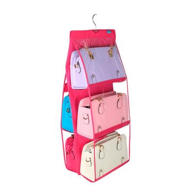 China Viable Pink Hanging Purse Handbag Organizer Storage With Good Price Handbag Organizer Storage for sale