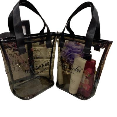 China Hot Selling Shopping Makeup Tote Bag Waterproof Tote Bag Fashion Oxford Transparent Handbag Beach Tote Bag for sale